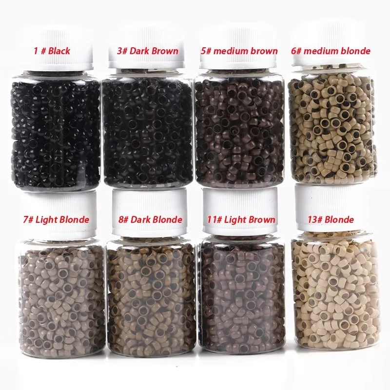 Wholesale Nano Ring 4.0mm Copper Nano Micro Link Nano Beads for Hair Extensions 1000pcs Per Bottle