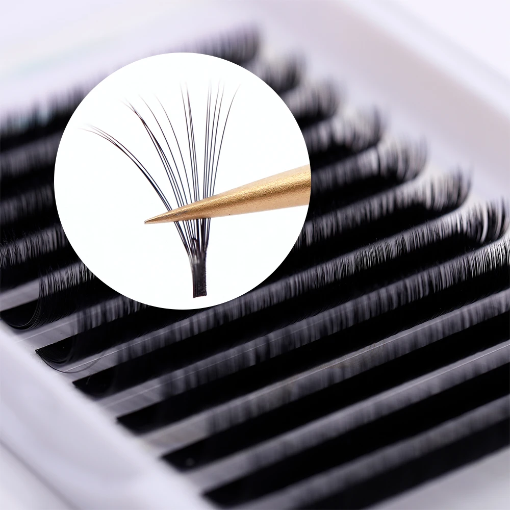 

Factory Price Private Label Natural Long Silk Lash Trays Premium 8mm-25mm Automatic Blooming Eyelashes Extensions, Various colors