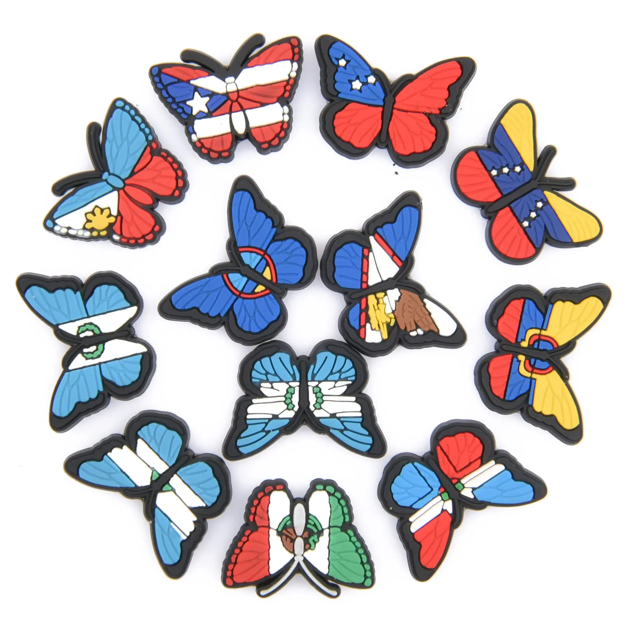 

Lovely Butterfly Shoe Charms 12-Packs Fit for Clog Sandal Decorations for Kids Girl Boys Adults Men Women Party Favor Gifts