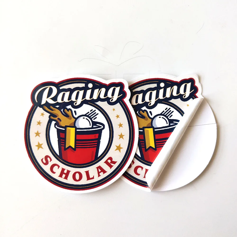 Removable You Own Logo Die Cut Round Label Stickers Circle Stickers