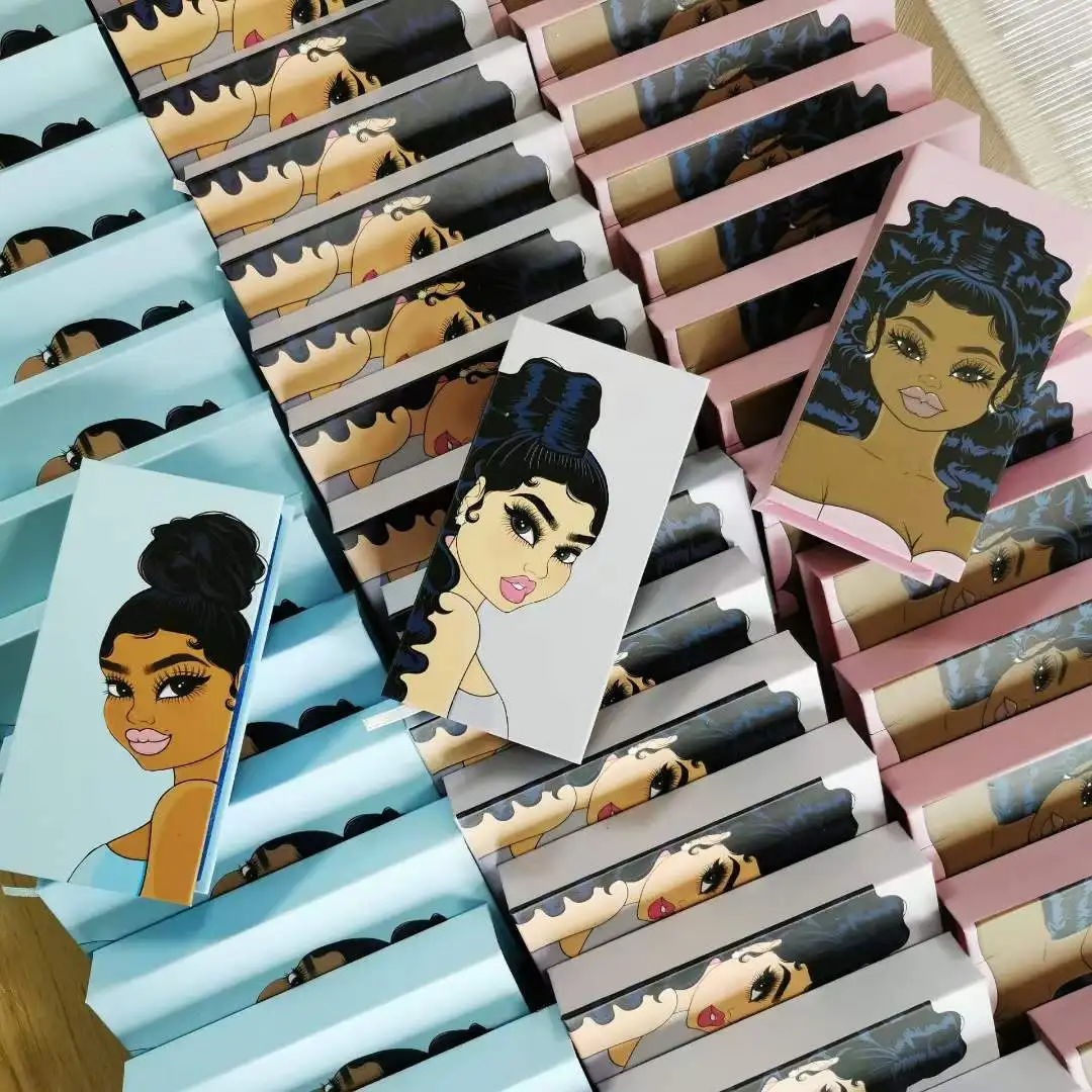 

cute lash boxing black girl lash boxes luxury magnetic custom produce lash box