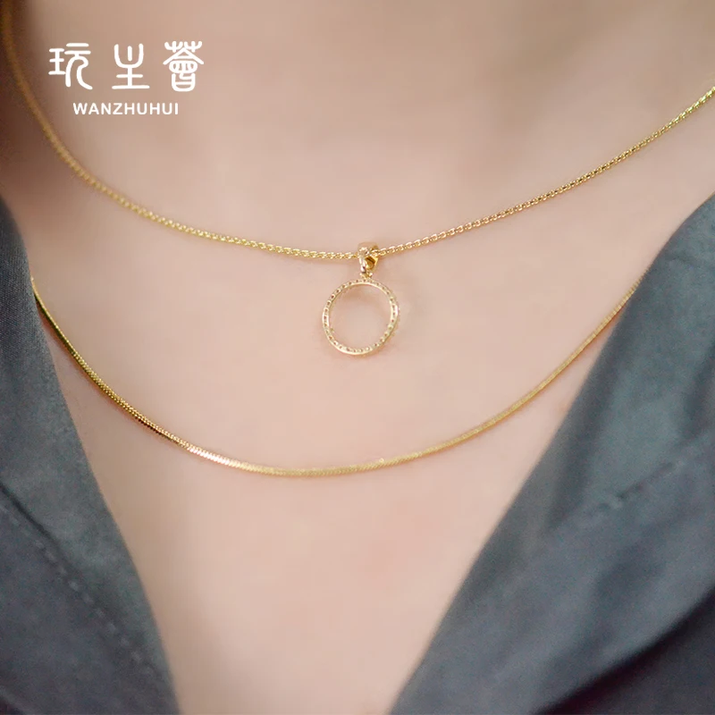 

14k gold womens fancy custom personalized necklace