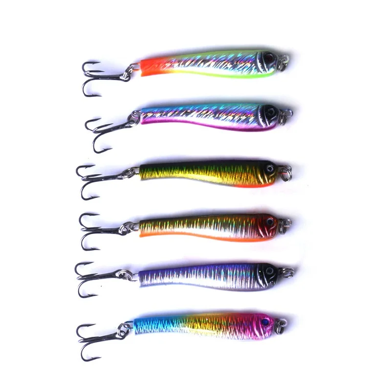 

metal jig Lead Sinker colorful Artificial Fishing Hard Baits 5.5cm/24g Shore Casting Jigging Lead Fish, Various