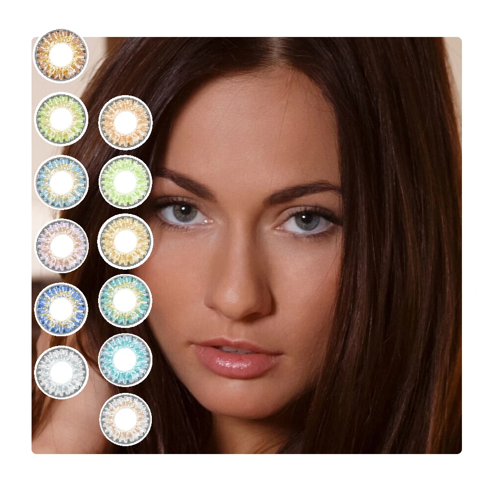 

Color Contact Lenses KSSEYE 3Tones Flook True Sapphire Natural Eye Lens 1 Pair For Cosmetics For Girls For Everyday Use