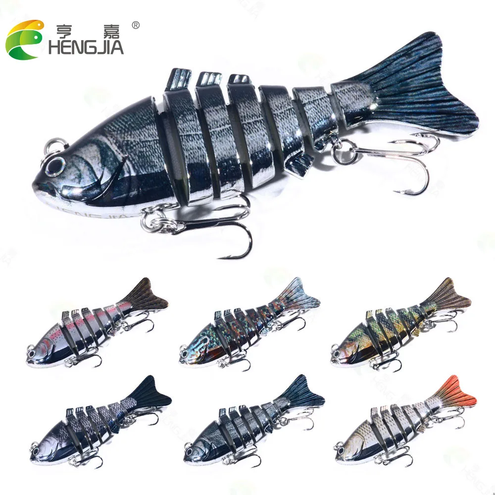 

3.94"/24g Multi Jointed Fishing Lure Life-like Pike bass trout lures, 6 colors