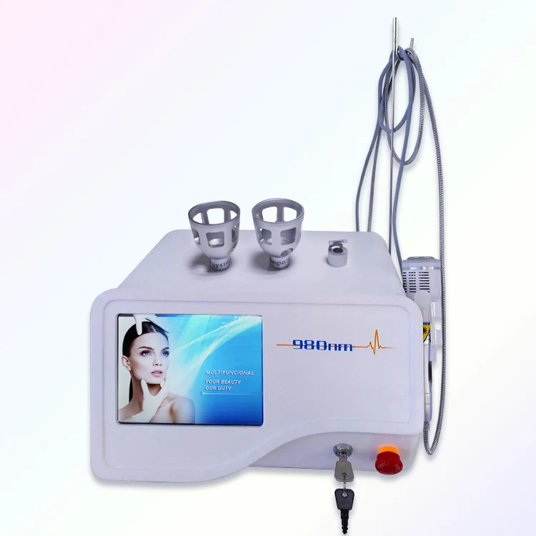 

2023 Portable Facial Spider Veins Removal Red Blood Vascular Removal Nail Fungus 980nm Diode Laser Physiotherapy Machine
