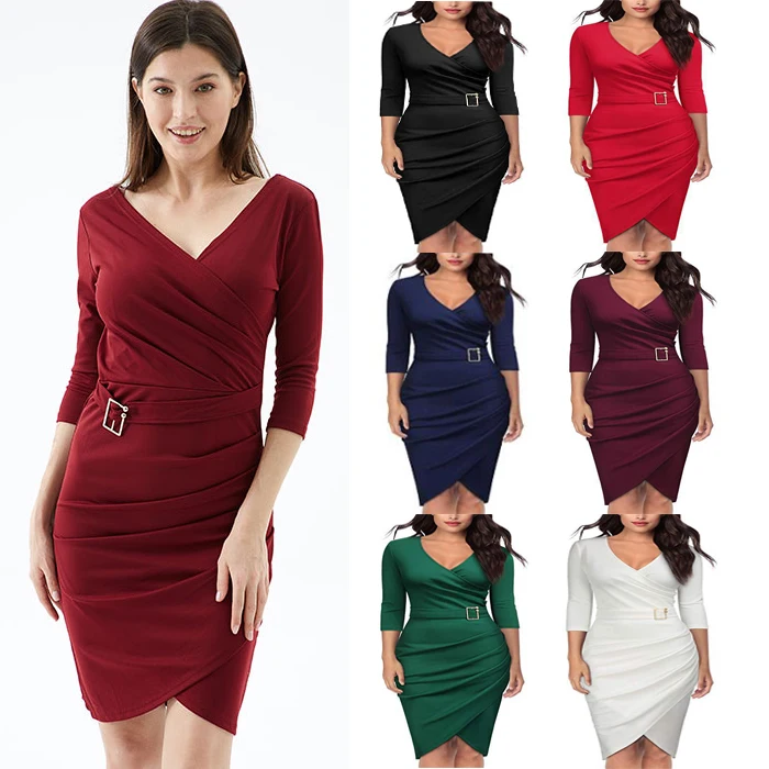 

2021 autumn collection cocktail banquet dress women lady elegant office dresses women formal vestidos mujer dresses, Customized color