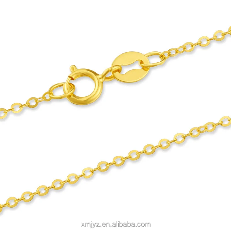 

Certified 18K Gold Necklace Female Au750 Cross Chain O-Chain Gold Rose Gold Pendant With Chain Live Source Wholesale