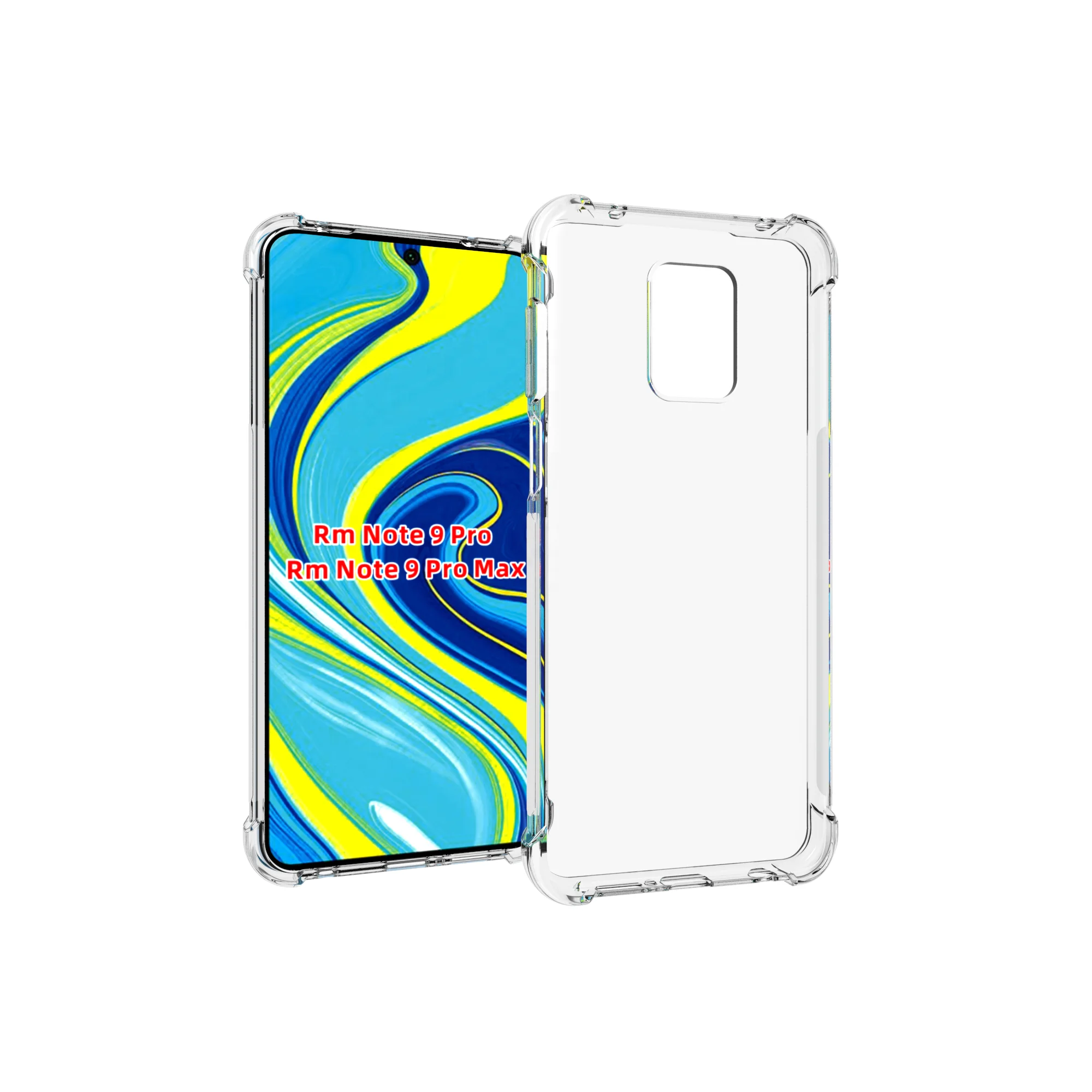 

Clear Transparent Phone Case Anti-scratch Mobile Phone Soft TPU Cover Case For Redmi Note 9pro /note 9pro max, Multi-color, can be customized