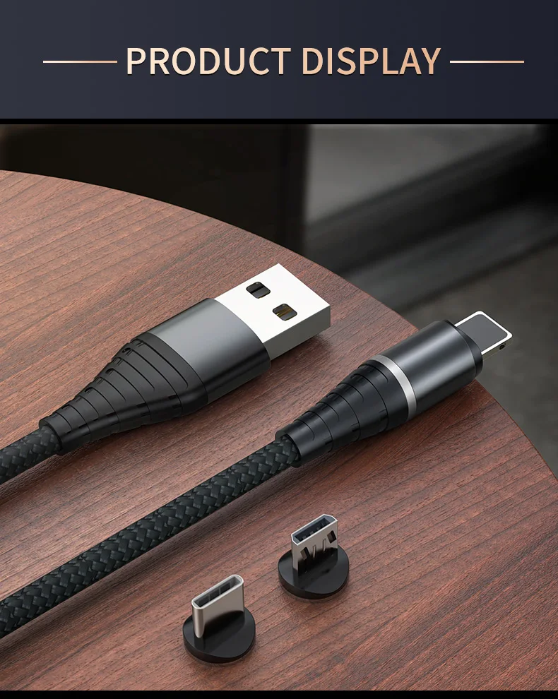 Factory Price Magnetic Charging Cable 3 In 1 Data Usb Cable - ANKUX.COM