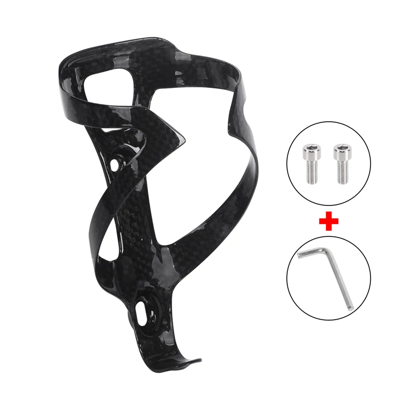 

Lightweight Carbon Fiber Black Glossy Water Bottle Holder