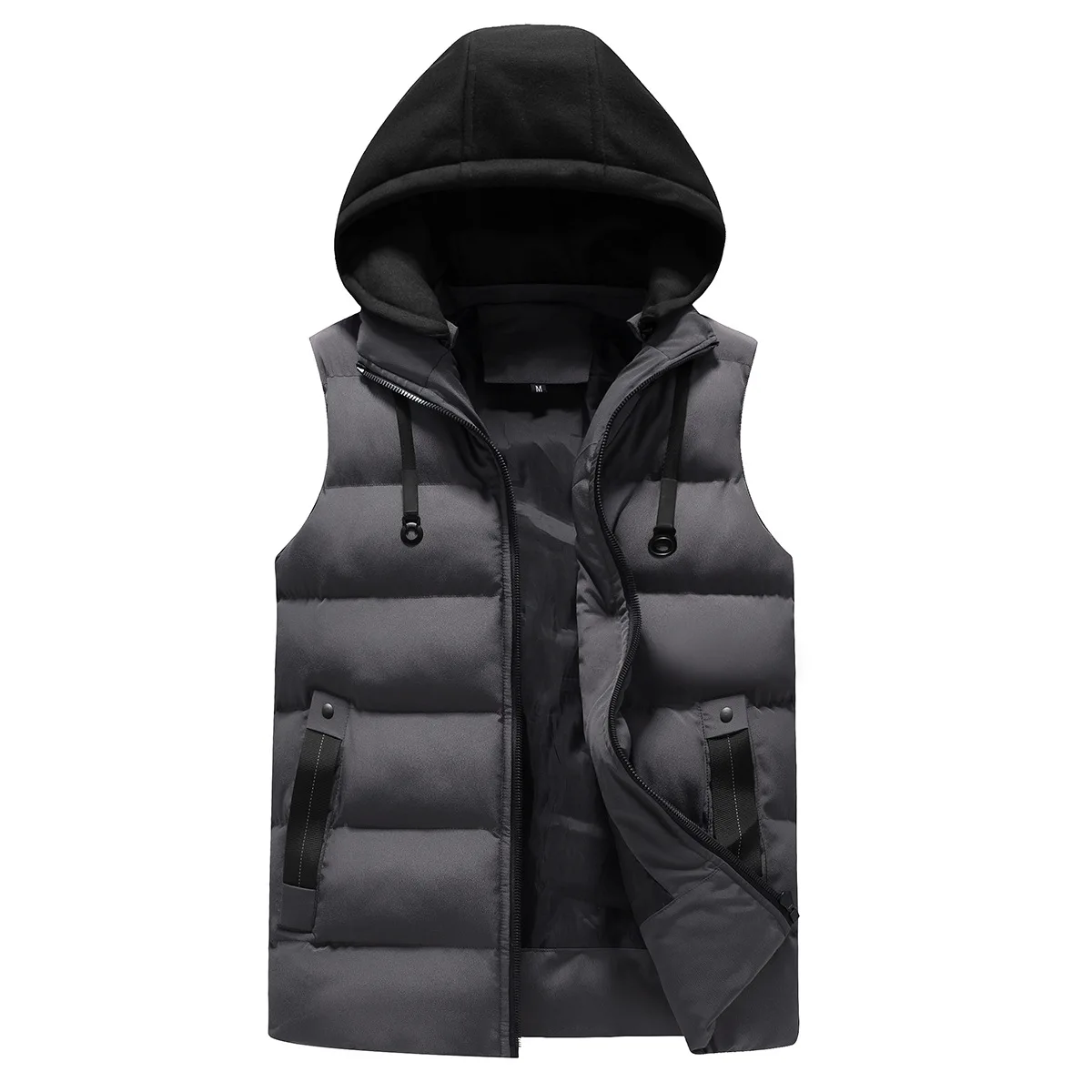 

Men's Vest Jacket Winter Waterproof Warm Sleeveless Men Jacket Fashion Hooded Casual Vest Men Autumn Thicken Waistcoat