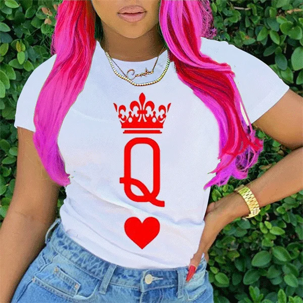 

tops summer cute women bottoming tees queen short sleeve lips lovely ladies t shirts wholesale clothing