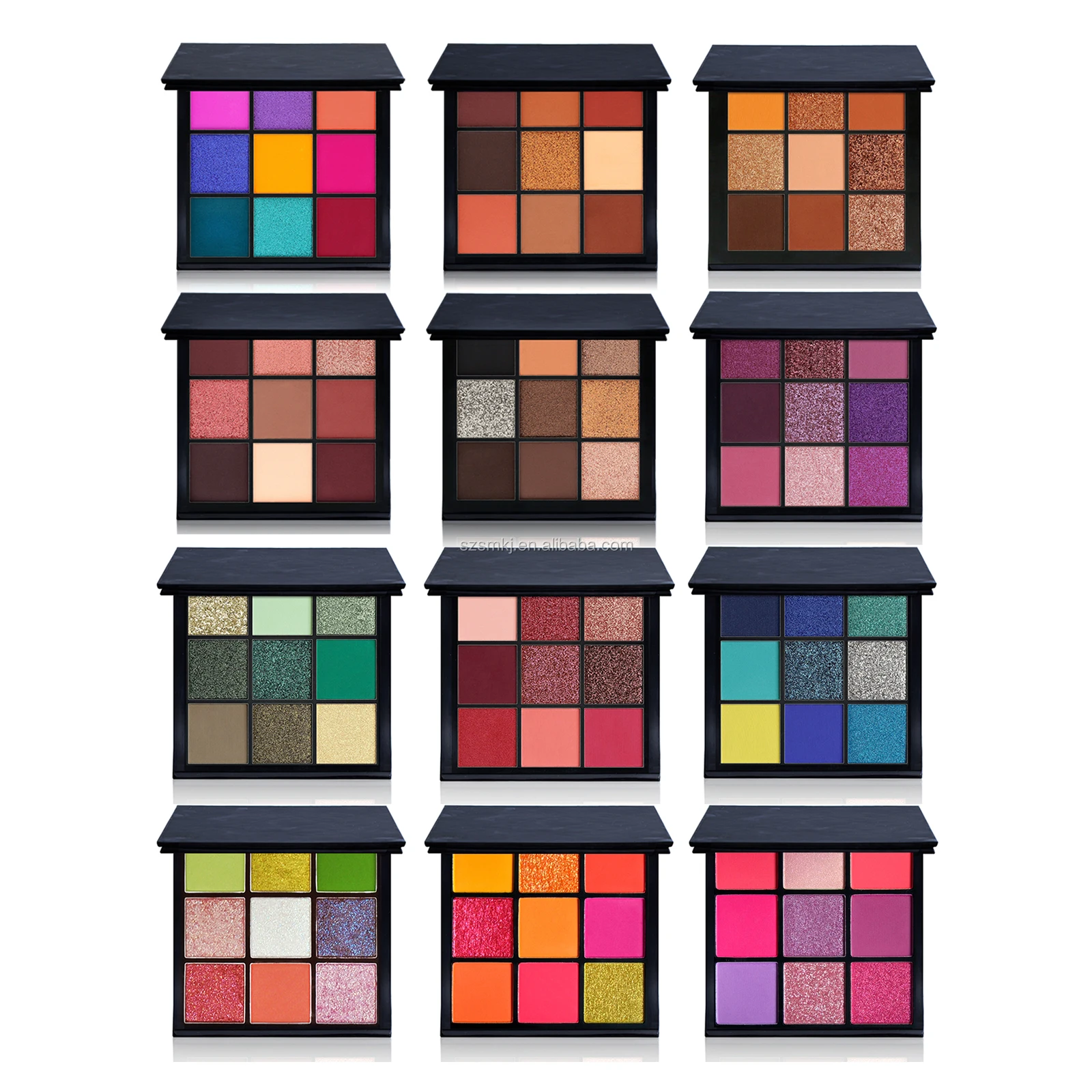 

Cosmetic 2020 High Quality Charming Eyeshadow Palette Shimmer Eye Shadow Beauty Vegan Makeup Private Label, 9 colors