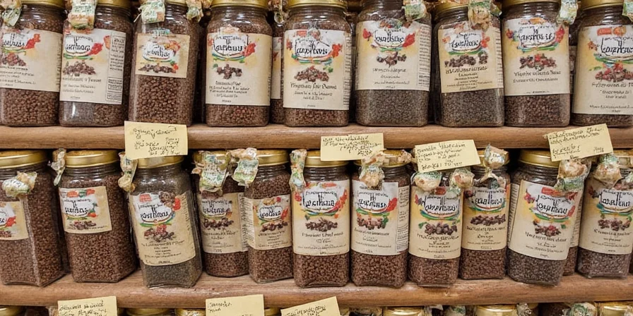 Collection of Spices Including Peppercorns from Around the World