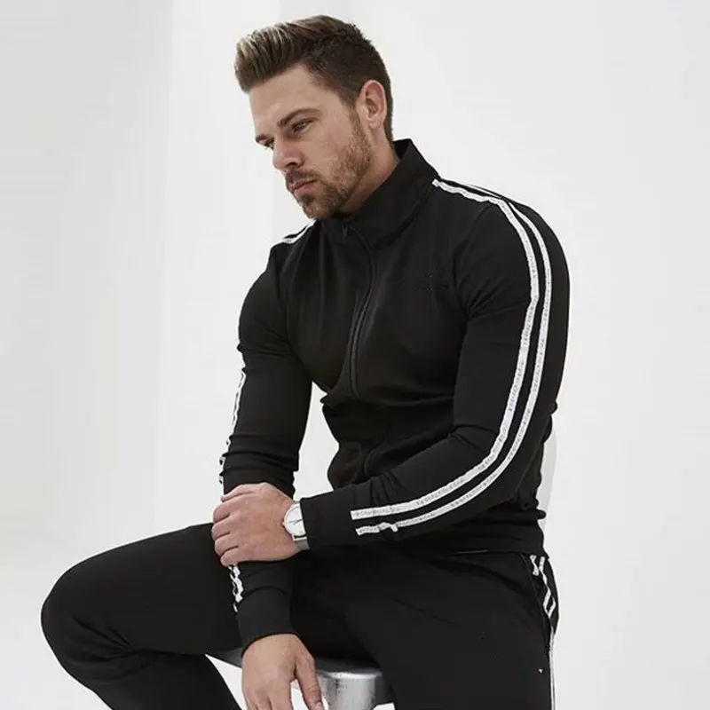 

Accept OEM Fitness Sports Hooded Sweater Casual Training Gym Track Suits Custom Mens Jogging Tracksuit, As picture