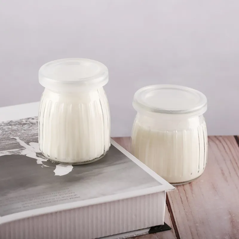 Wide Mouth Pudding Jar Small Glass Milk Bottle Jars With Cork Lid Buy