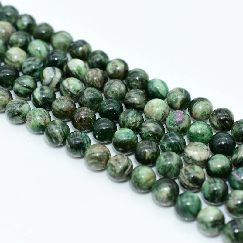 

Trade Ansurance 6/8/10/12mm Grade AB Natural Green Mica Loose Beads