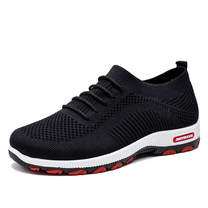 

High quality lightweight breathable flying woven men sport shoes for sale
