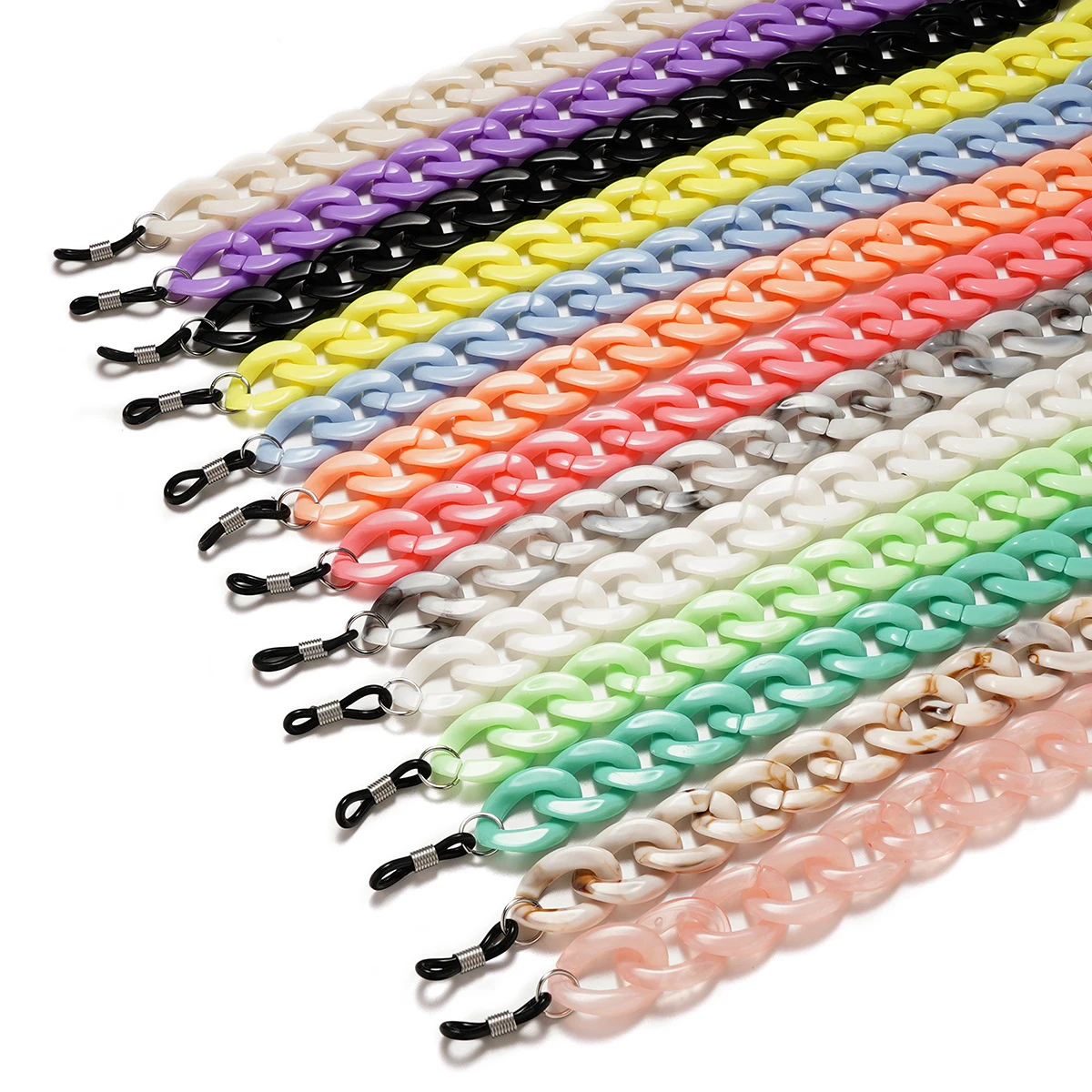 

acrylic glasses chains for eyeglasses sunglasses chain for reading glasses holder, 12 colors