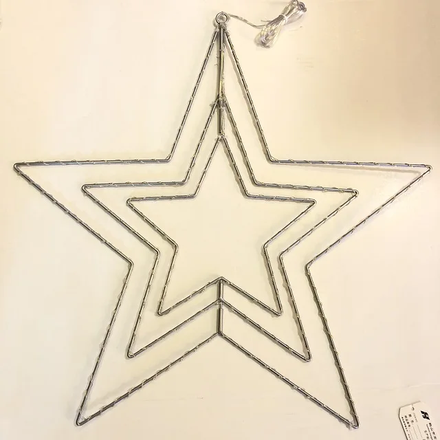 Steel Star Shaped LED Decorative Motif Christmas Light Bedroom Night Light