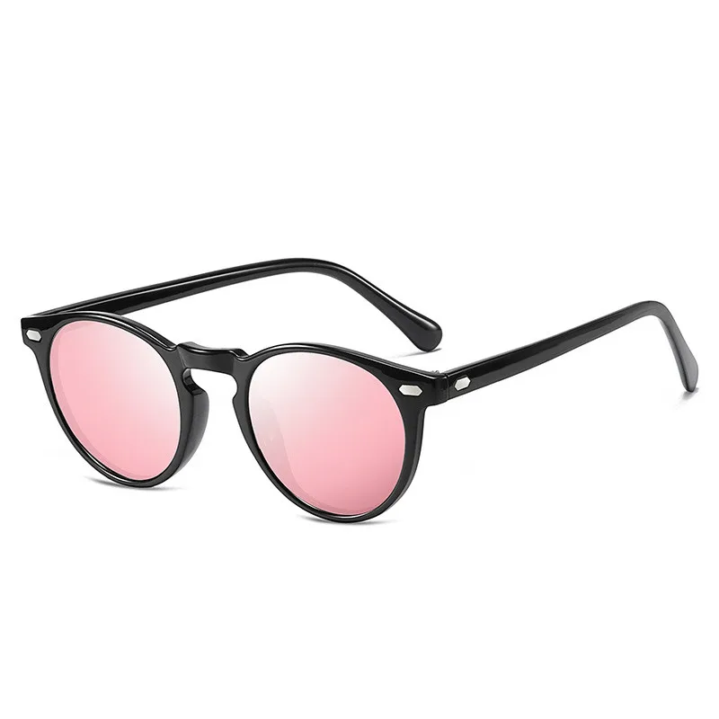 

Polarized Pink Vintage Cycling Oval Sport Sports Fashionable Sunglasses Round