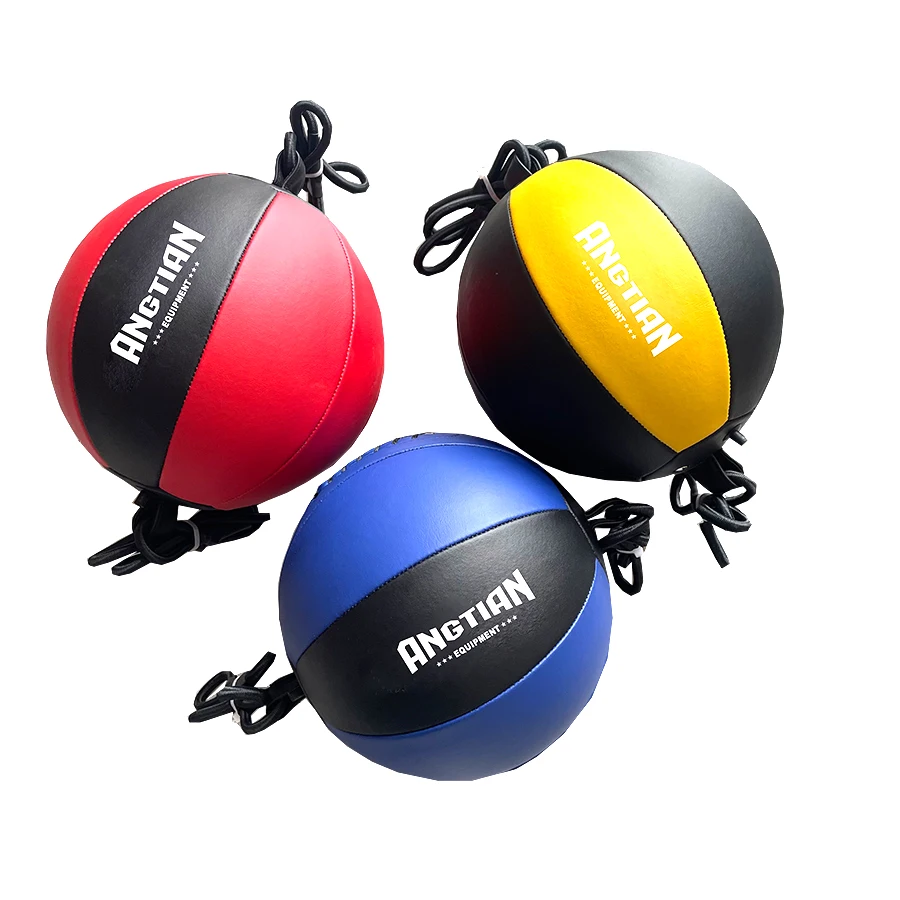 Factory Custom Leather Boxing Double End Bag/ Boxing Speed Ball/ Flex Double Round End Punching Ball