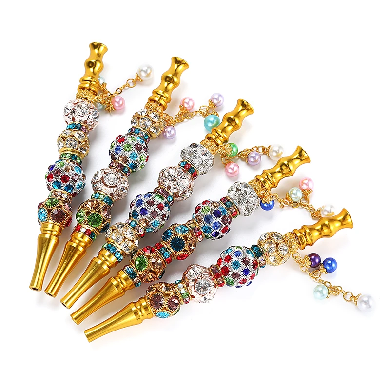 

Hot Sale High Quality Weed Accessories Bling Blunt Holder Smoking Pipes Metal Hookah Tips, Mix