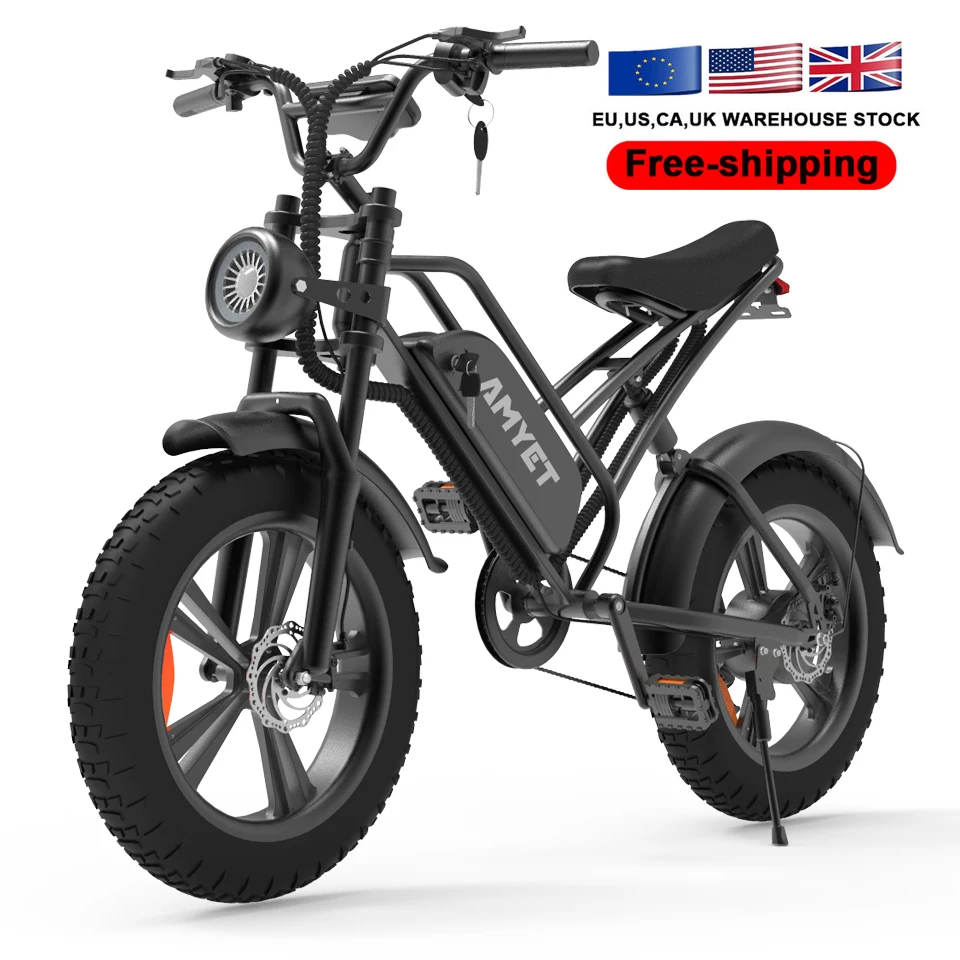 

EU USA Warehouse Ready Stock V8 Electric Walking Bike 1000w 20inch Fat Tire ebike Bicycle Electric Adult electric motorcycle