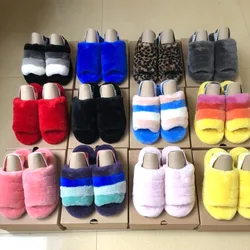 With Box DHL Free Shipping Fashion Uggh Slippers Sandals Summer Uggging Fluff Yeah Oh Yeah Indoor House Slide Slippers