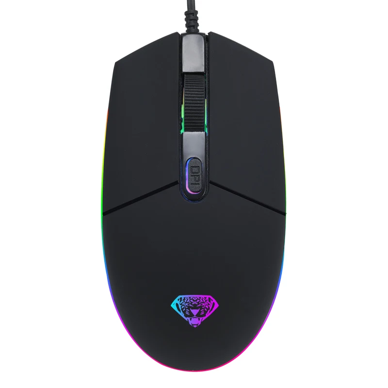 

Hot Sale G102 Wired Gaming Mouse with RGB Lighting, 4 Buttons, 2400 dpi Tracking, USB, Customized Logo, Black