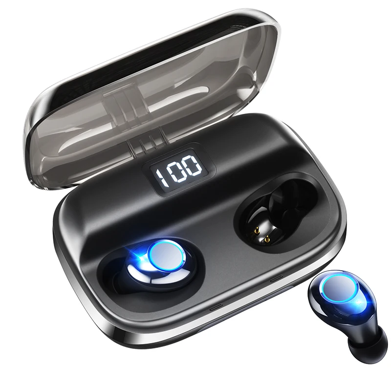 

Hot Sale In Ear Stereo Headset TWS Wireless Earbuds HiFi Bluetooth Sport Earphone Headphone Earphones With 2500mAh Charging Case