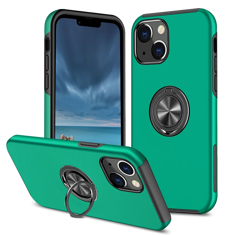 

360 Degree Rotation Magnetic Kickstand Phone Cover 2 in 1 Mobile Phone Case For Iphone 13 Pro Max, 7 colors