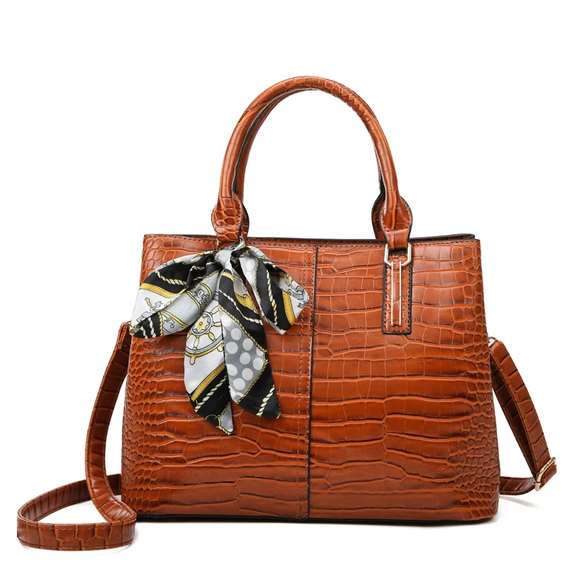 

2021 fashion new stone pattern crocodile pattern PU oil leather shoulder messenger lady bag, 4colors / customisable