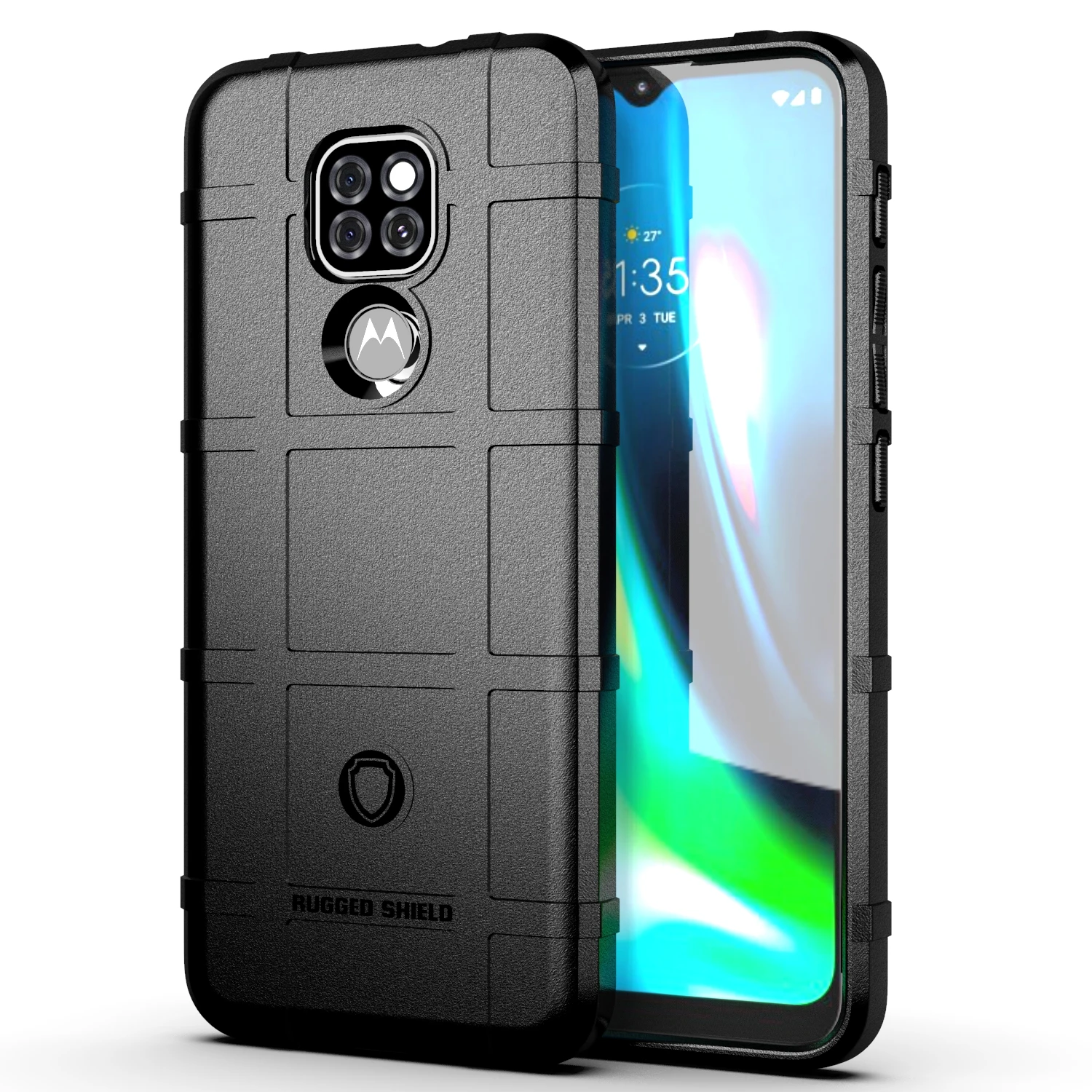 

shockproof tpu mobile phone case for moto e7 plus back cover, 4colors