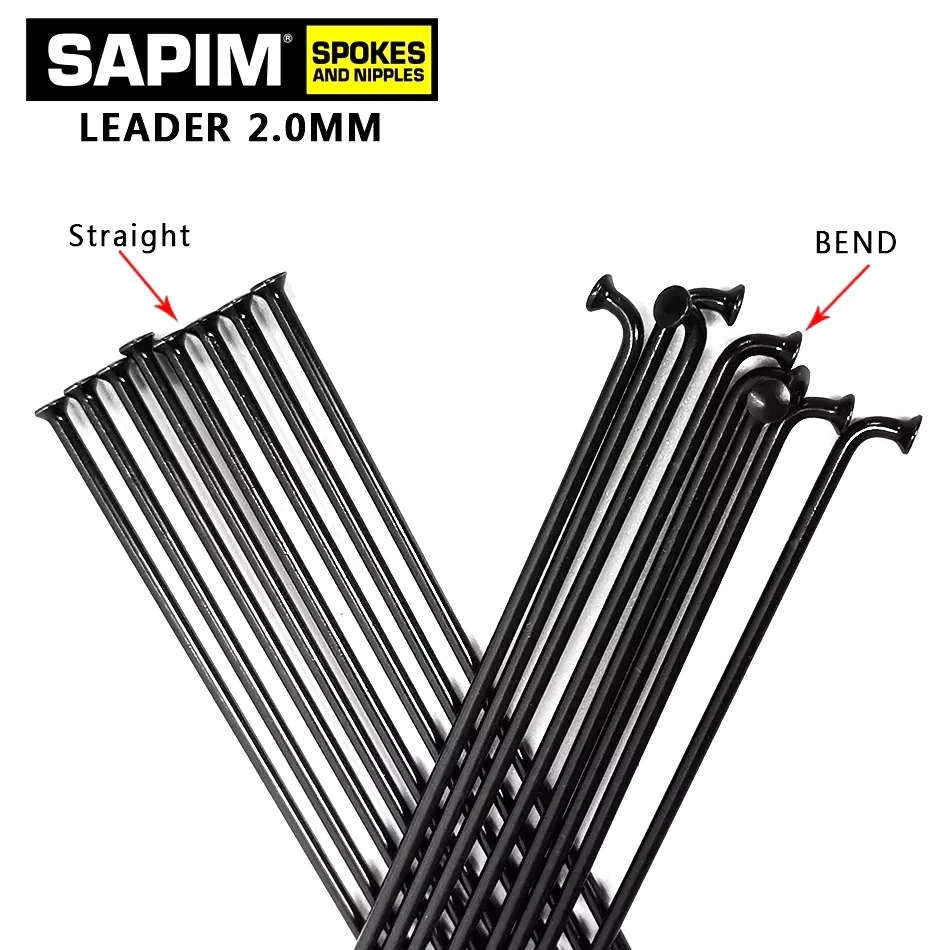 

SAPIM Champion 2.0 Round Spokes J-bend/straight Pull Head Bicycle Spokes Black Bicycle Spokes with Copper Cap