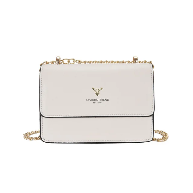 

Women's new 2021 fashion women's single shoulder bag simple design cross body chain web celebrity small square bag, As picture