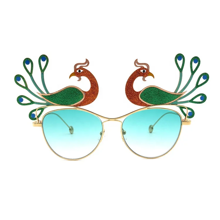 

U-Top Rave Festival Fashion Special Unique Peacock Shape Cute Sunglasses YT-JS-M001