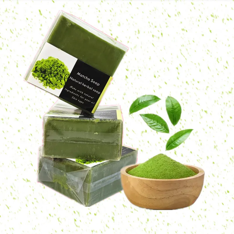 

Shiyan Hot Sales 100g Matcha Soap Original Natural Anti Acne Organic Whitening Beauty Essential Oil Soap