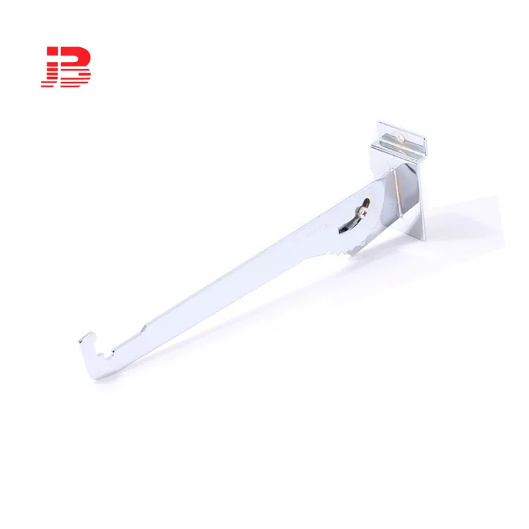 Metal chrome slatwall plated  adjustable bracket details