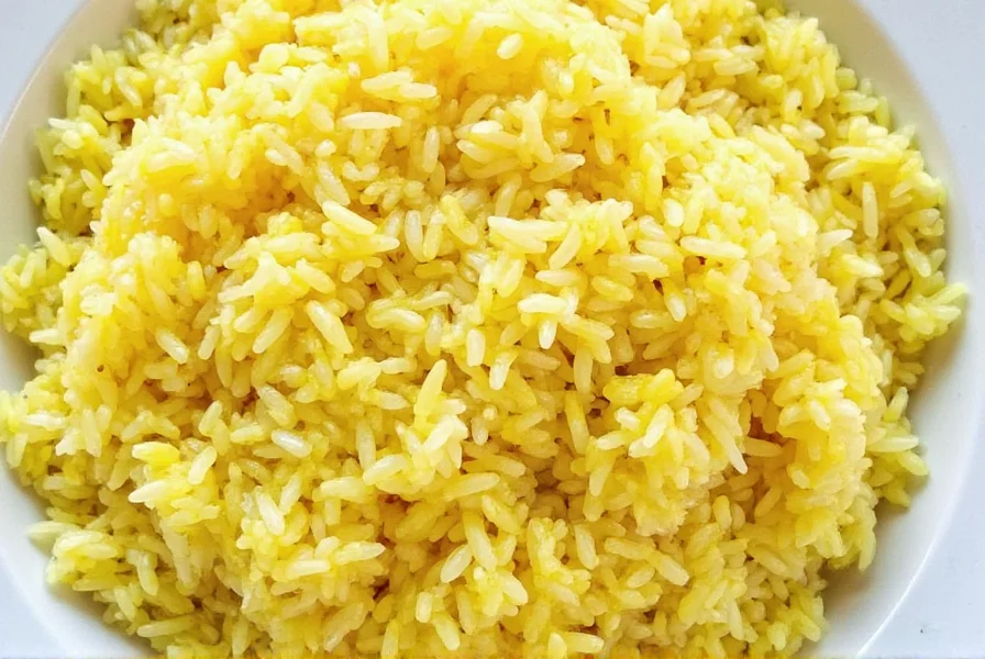 Saffron Rice on Plate