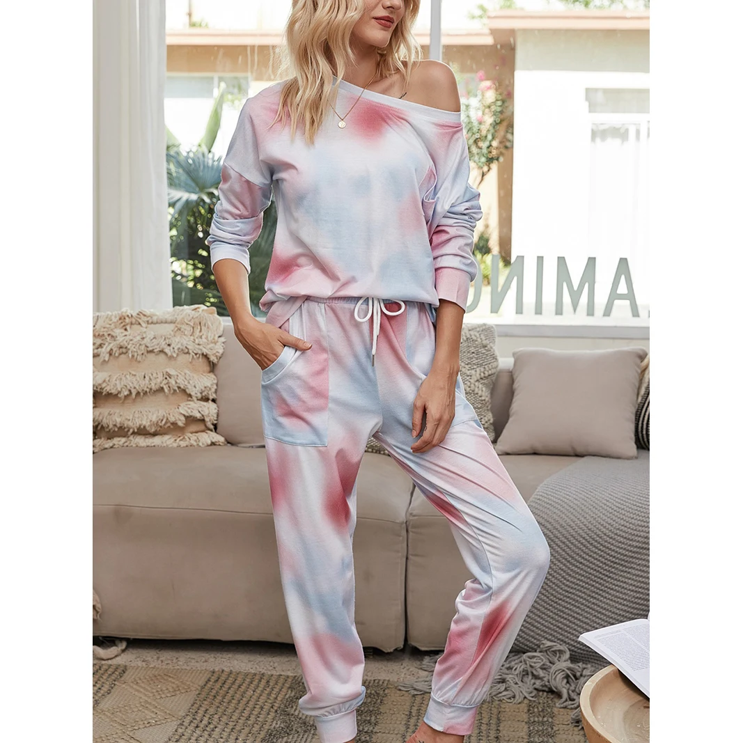 

Duliang 2021 lounge wear women set korean sleepwear cotton