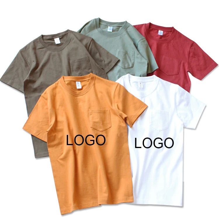 

Heavyweight 265GSM Short Sleeve 100% Cotton Oversized Custom Printing Logo T shirt with Pockets