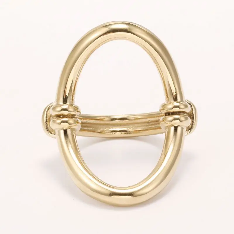 

Wholesale Simple Unique Design Gold Plated Stainless Steel Engagement Rings