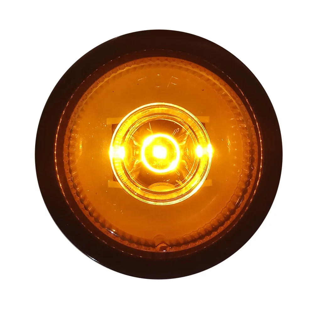 2.5 inch 12 volt Amber round side marker led truck lights