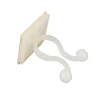 White 4mm k type round steel plastic Square cable clip