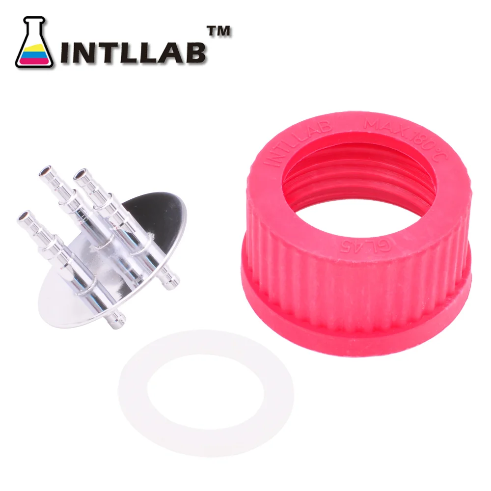 

INTLLAB 316 Stainless Steel GL 45 Screw Cover ,Chemical resistant,High Temperature Resistance, Pink