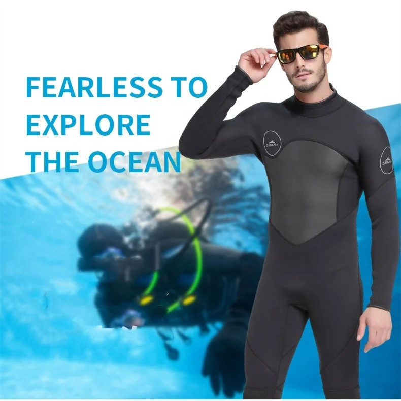 

OEM SBART Wetsuits Smooth Skin Long Sleeved Full Body Surf Diving 3mm 5mm Spring Suit Neoprene Wetsuit, Black