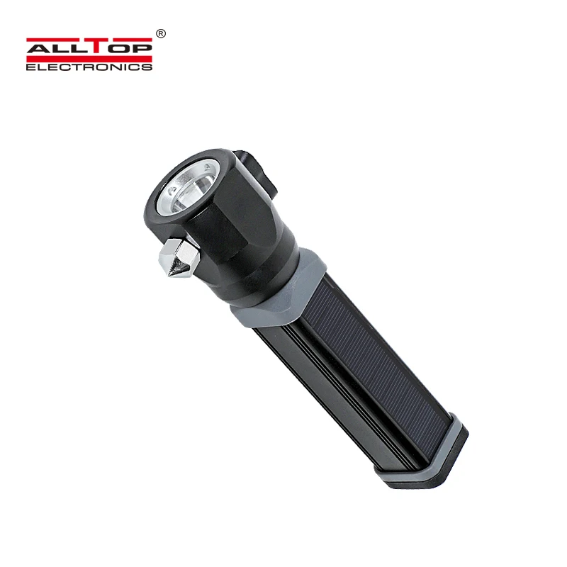 
ALLTOP Multipurpose aluminium waterproof military camping USB rechargeable solar LED flashlight  (1600127428079)
