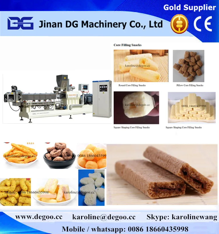 
Corn Puff Snack Food Extruder/Corn Curls/Cheese Ball Process Machinery Making Machine 